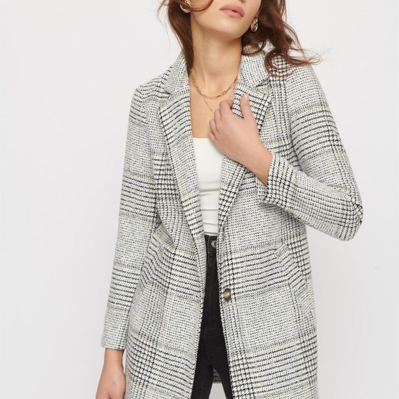 HOUNDSTOOTH TEXTURED DYNAMITE TRENCH - Picture 3 of 11